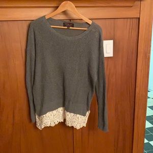 Grey and lace sweater